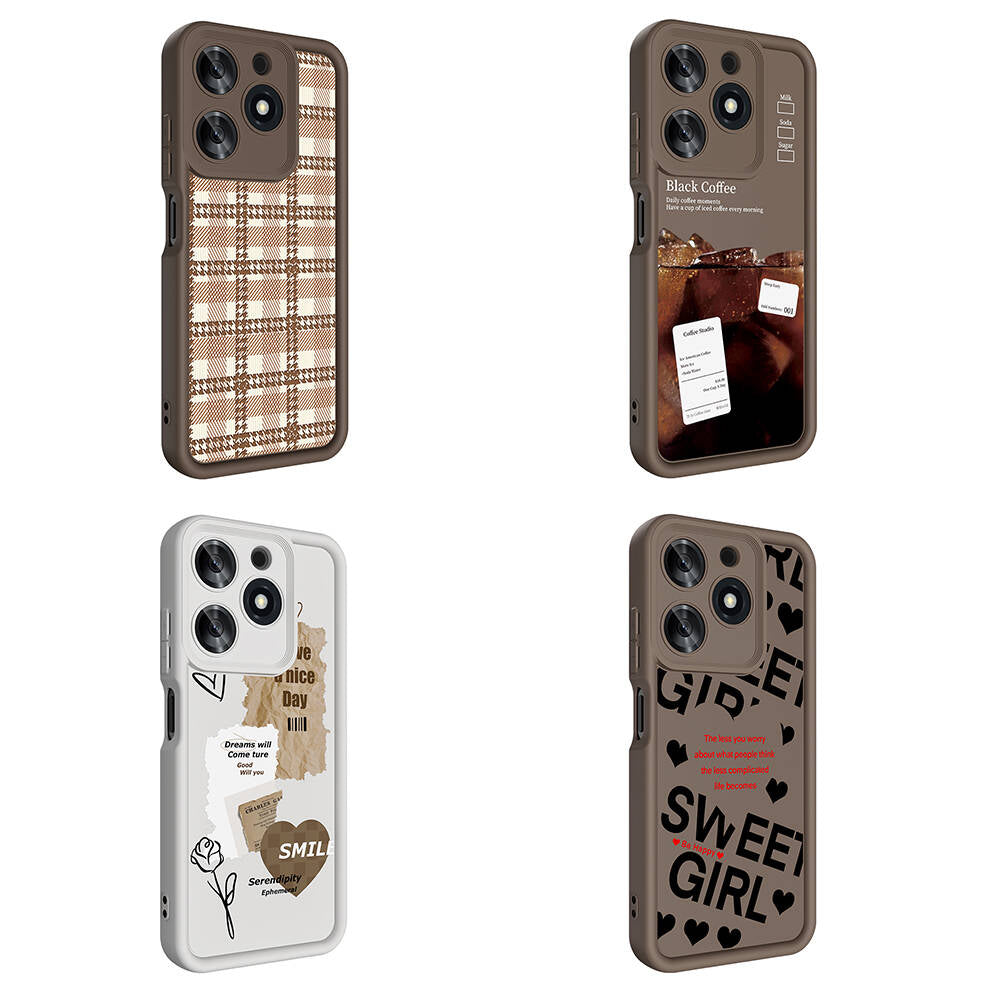 Tecno Spark 10 Pro 4G Kılıf Kamera Korumalı Baskılı Arka Yüzey Zore Klas Kapak Siyah