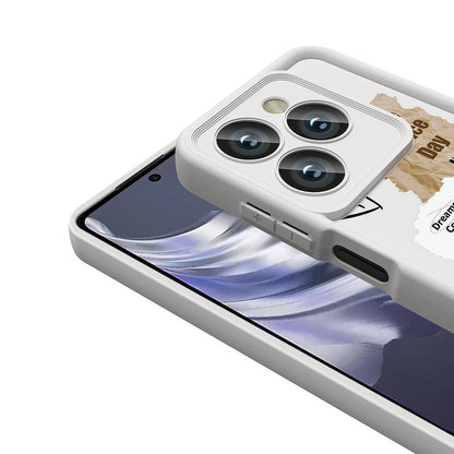 Tecno Spark 20 Pro 5G Kılıf Kamera Korumalı Baskılı Arka Yüzey Zore Klas Kapak Açık Kahve