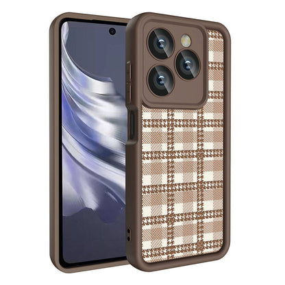 Tecno Spark 20C Kılıf Kamera Korumalı Baskılı Arka Yüzey Zore Klas Kapak Açık Kahve