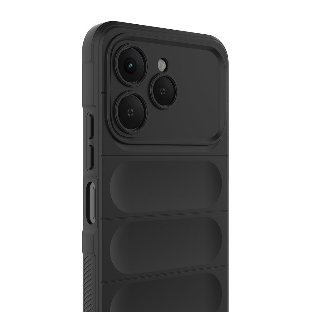 Tecno Spark 40 Kılıf Esnek TPU Oyuklu Arka Yüzey Tasarımlı Zore Etnik Silikon Kapak Koyu Yeşil