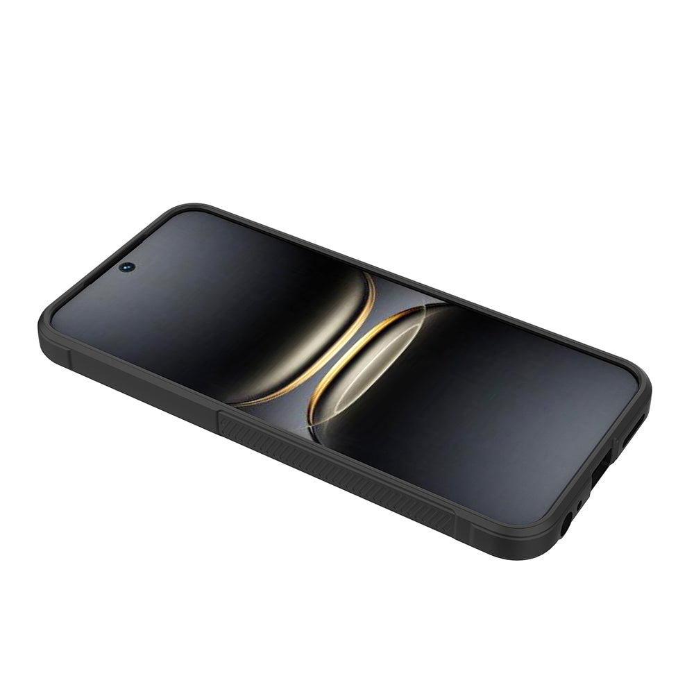 Tecno Spark 40 Kılıf Esnek TPU Oyuklu Arka Yüzey Tasarımlı Zore Etnik Silikon Kapak Siyah