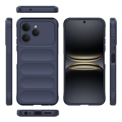 Tecno Spark 40 Kılıf Esnek TPU Oyuklu Arka Yüzey Tasarımlı Zore Etnik Silikon Kapak Koyu Yeşil