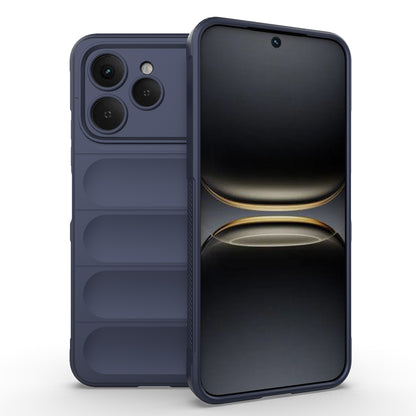 Tecno Spark 40 Kılıf Esnek TPU Oyuklu Arka Yüzey Tasarımlı Zore Etnik Silikon Kapak Koyu Yeşil