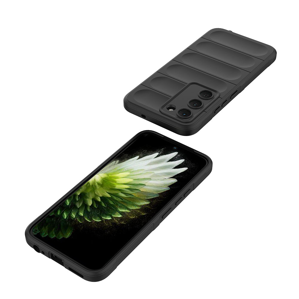 Tecno Spark 40 Pro Kılıf Esnek TPU Oyuklu Arka Yüzey Tasarımlı Zore Etnik Silikon Kapak Lacivert