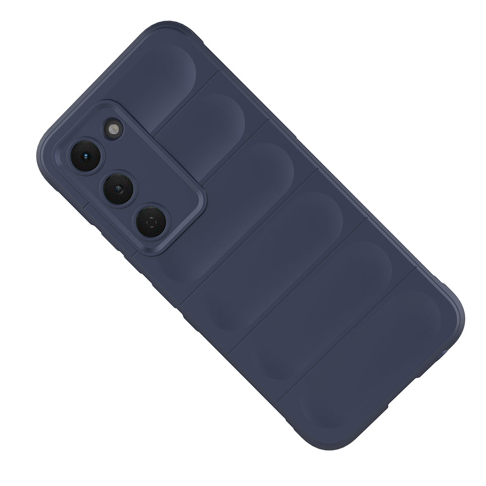 Tecno Spark 40 Pro Kılıf Esnek TPU Oyuklu Arka Yüzey Tasarımlı Zore Etnik Silikon Kapak Siyah