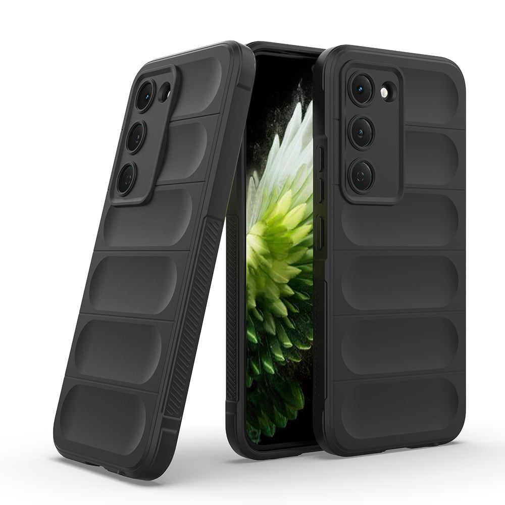 Tecno Spark 40 Pro Kılıf Esnek TPU Oyuklu Arka Yüzey Tasarımlı Zore Etnik Silikon Kapak Siyah