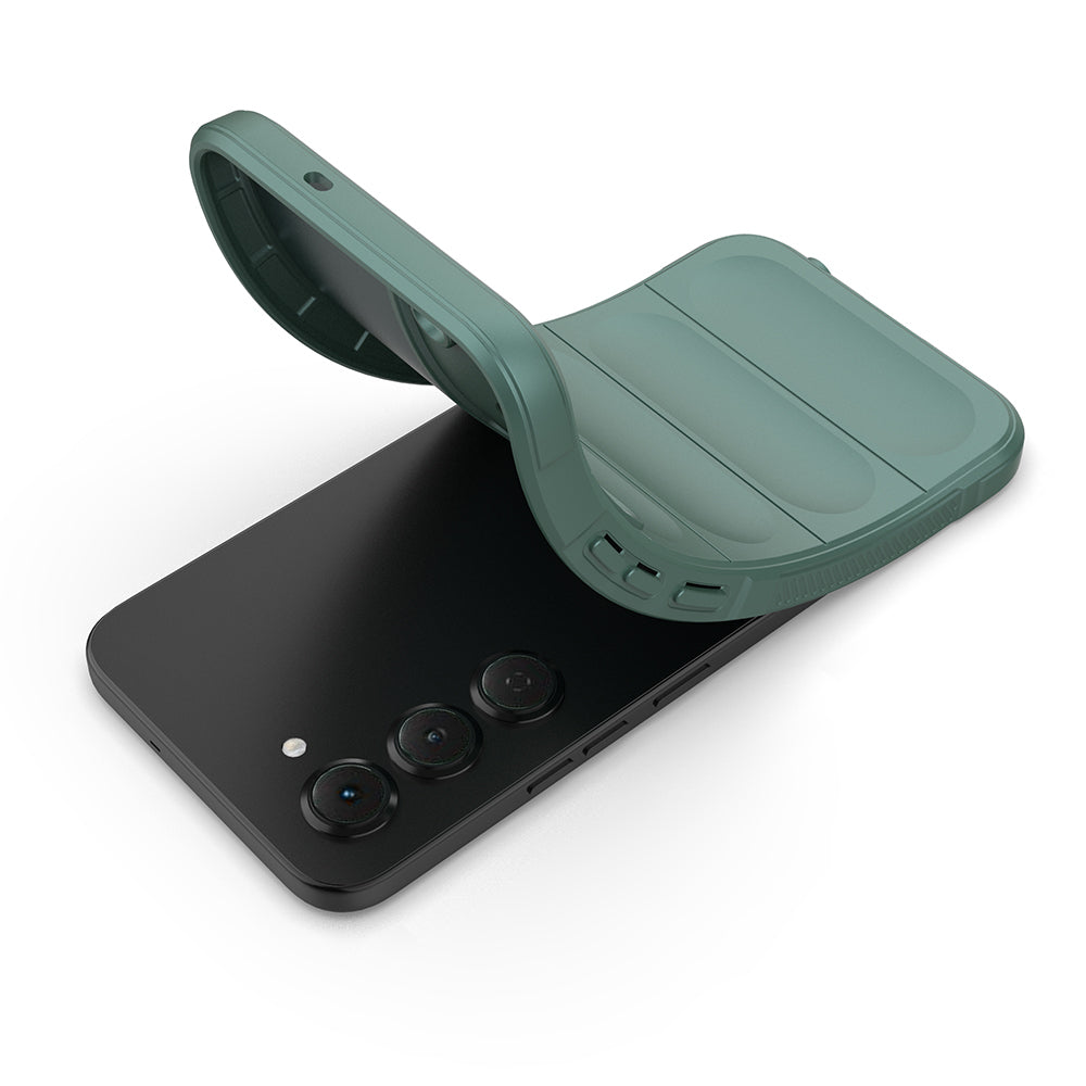 Tecno Spark 40 Pro Kılıf Esnek TPU Oyuklu Arka Yüzey Tasarımlı Zore Etnik Silikon Kapak Lacivert