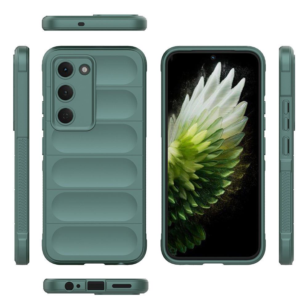 Tecno Spark 40 Pro Kılıf Esnek TPU Oyuklu Arka Yüzey Tasarımlı Zore Etnik Silikon Kapak Siyah