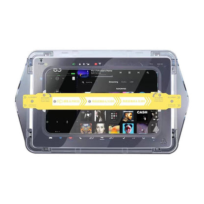 Tesla Model Y Araç Multimedya Ekran Koruyucu AR Oleofobik Uygulama Aparatlı Zore Premium Temperli Cam Ekran Koruyucu Şeffaf