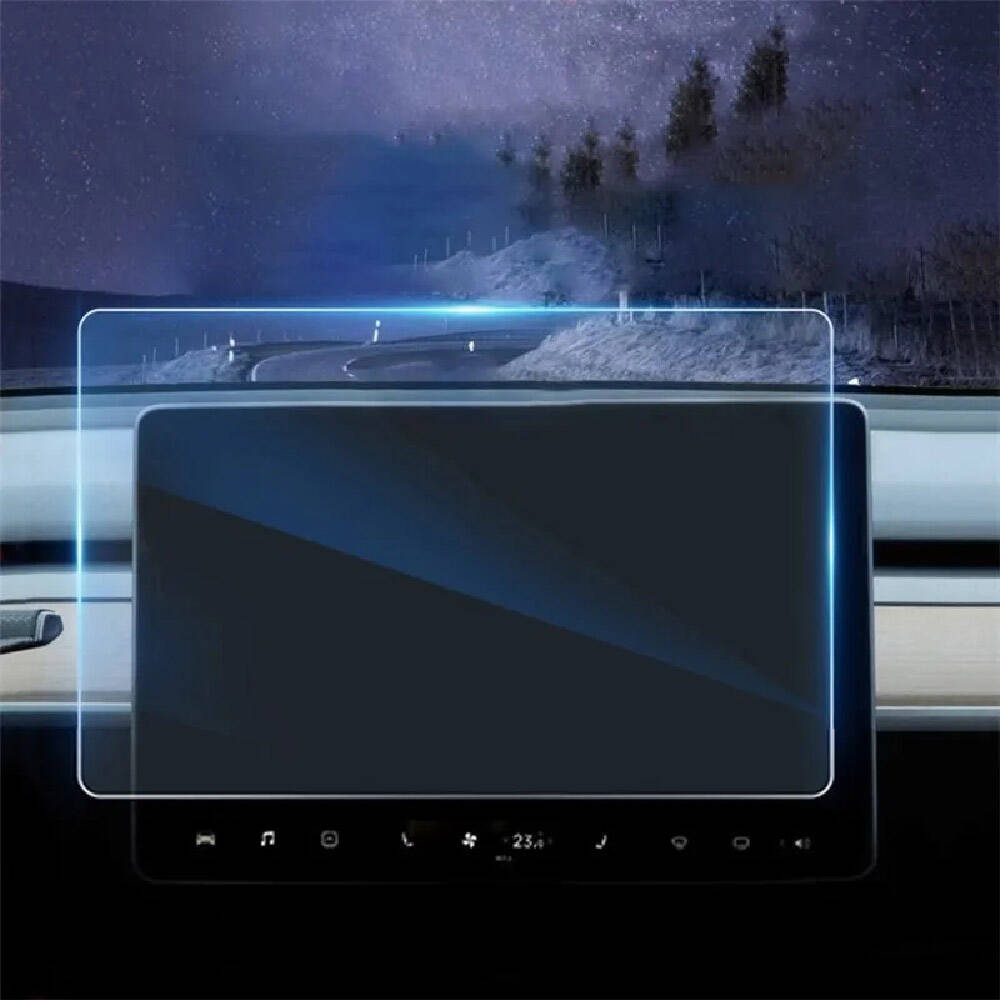 Tesla Model Y Zore Araç Multimedya Temperli Cam Ekran Koruyucu Renksiz