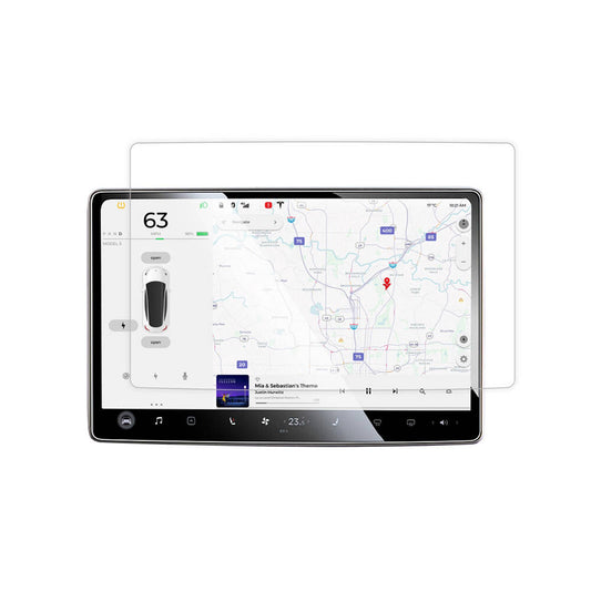 Tesla Model Y Zore Araç Multimedya Temperli Cam Ekran Koruyucu Renksiz