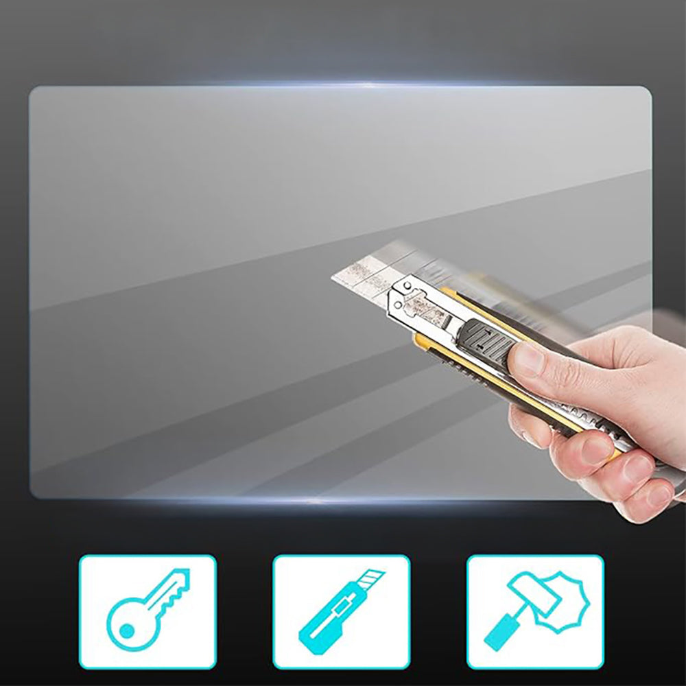 Tesla Yeni Model Y 2in1 Araç Multimedya Ekran Koruyucu Uygulama Aparatlı Zore Premium Temperli Cam Ekran Koruyucu Şeffaf