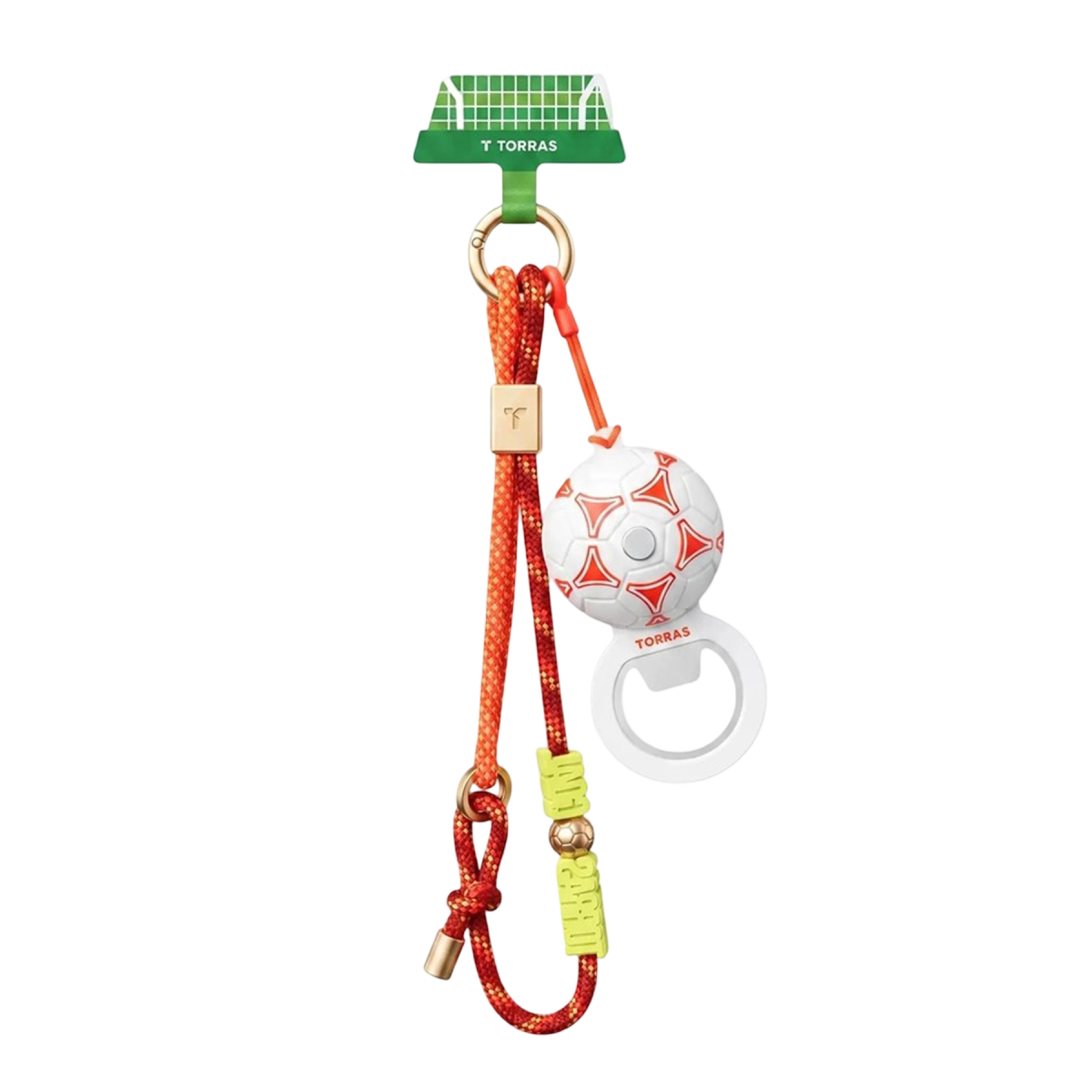 Torras World Cup Edition Futbol Topu Tasarımlı Anahtarlık Telefon Askısı - Turuncu