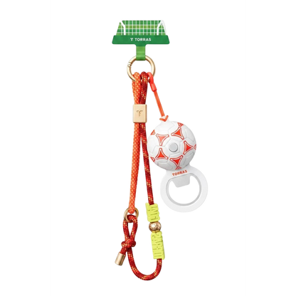 Torras World Cup Edition Futbol Topu Tasarımlı Anahtarlık Telefon Askısı - Turuncu