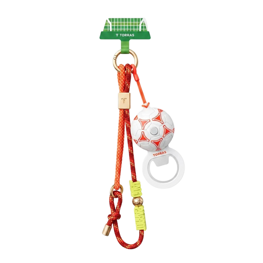 Torras World Cup Edition Futbol Topu Tasarımlı Anahtarlık Telefon Askısı - Turuncu