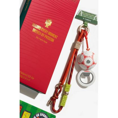 Torras World Cup Edition Futbol Topu Tasarımlı Anahtarlık Telefon Askısı - Turuncu