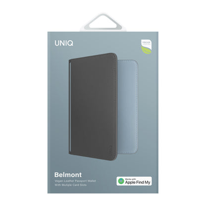 Uniq Belmont RFID-Block Apple Find My Özellikli Vegan Deri Kart ve Pasaport Tutucu