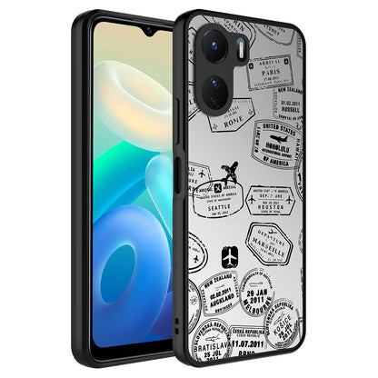 Vivo Y16 Kılıf Aynalı Desenli Kamera Korumalı Parlak Zore Mirror Kapak Yazı