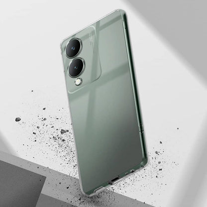 Vivo Y17S Kılıf Zore Süper Silikon Kapak Renksiz