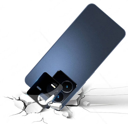 Vivo Y22 Zore 3D Kamera Camı Siyah