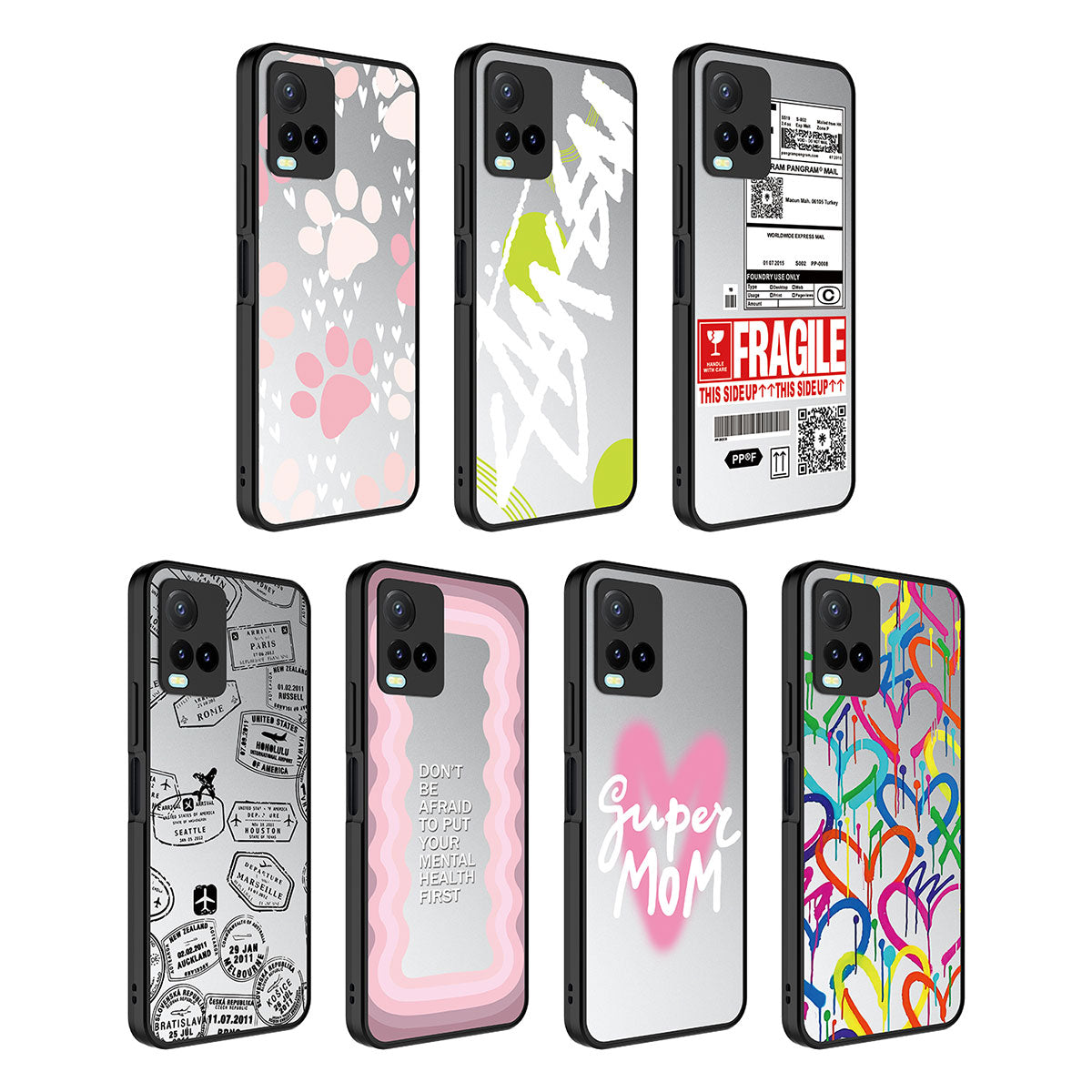 Vivo Y32 Kılıf Aynalı Desenli Kamera Korumalı Parlak Zore Mirror Kapak Pati