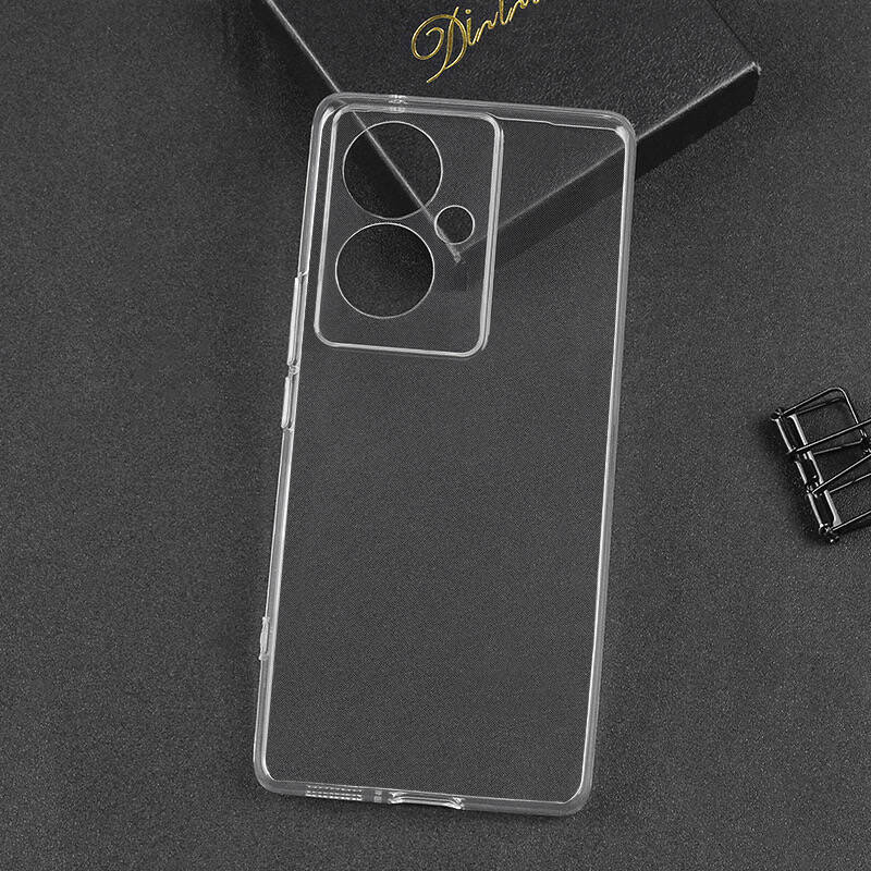 Vivo V29 Lite 5G Kılıf Zore Süper Silikon Kapak Renksiz