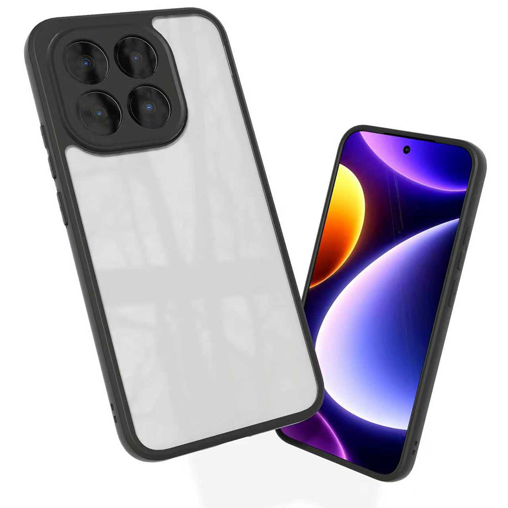 Xiaomi 15T Kılıf Kamera Korumalı Şeffaf Arka Yüzey Zore New Roll Kapak Siyah