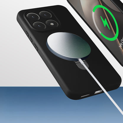 Xiaomi 15T Kılıf M-safe Şarj Özellikli Standlı Zore Samara Kapak Siyah