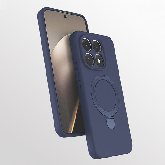 Xiaomi 15T Kılıf M-safe Şarj Özellikli Standlı Zore Samara Kapak Lacivert