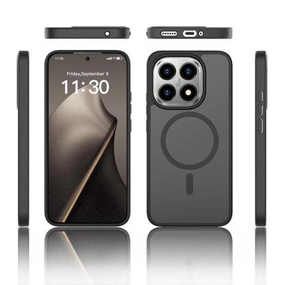 Xiaomi 15T Kılıf Sert PC Arka Yüzey Wireless Şarj Özellikli Zore Flet M-safe Kapak Siyah