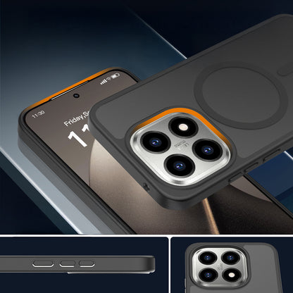 Xiaomi 15T Kılıf Sert PC Arka Yüzey Wireless Şarj Özellikli Zore Flet M-safe Kapak Siyah