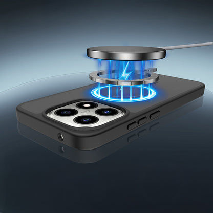 Xiaomi 15T Kılıf Sert PC Arka Yüzey Wireless Şarj Özellikli Zore Flet M-safe Kapak Siyah