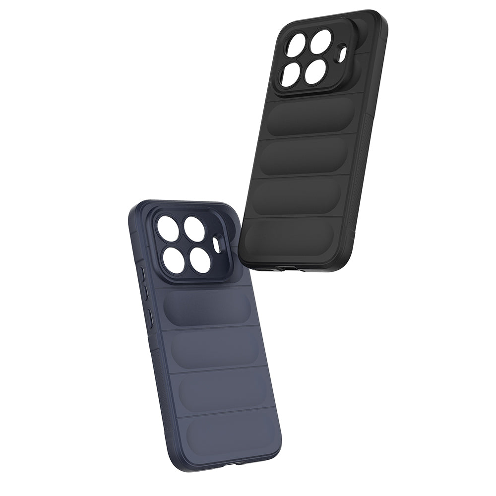 Xiaomi 15T Pro Kılıf Esnek TPU Oyuklu Arka Yüzey Tasarımlı Zore Etnik Silikon Kapak Lacivert