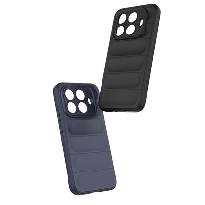 Xiaomi 15T Pro Kılıf Esnek TPU Oyuklu Arka Yüzey Tasarımlı Zore Etnik Silikon Kapak Lacivert