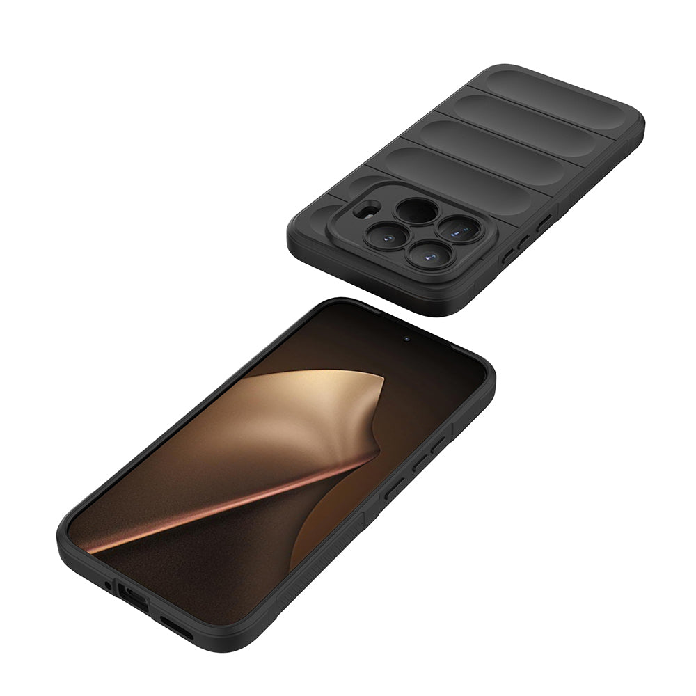 Xiaomi 15T Pro Kılıf Esnek TPU Oyuklu Arka Yüzey Tasarımlı Zore Etnik Silikon Kapak Lacivert