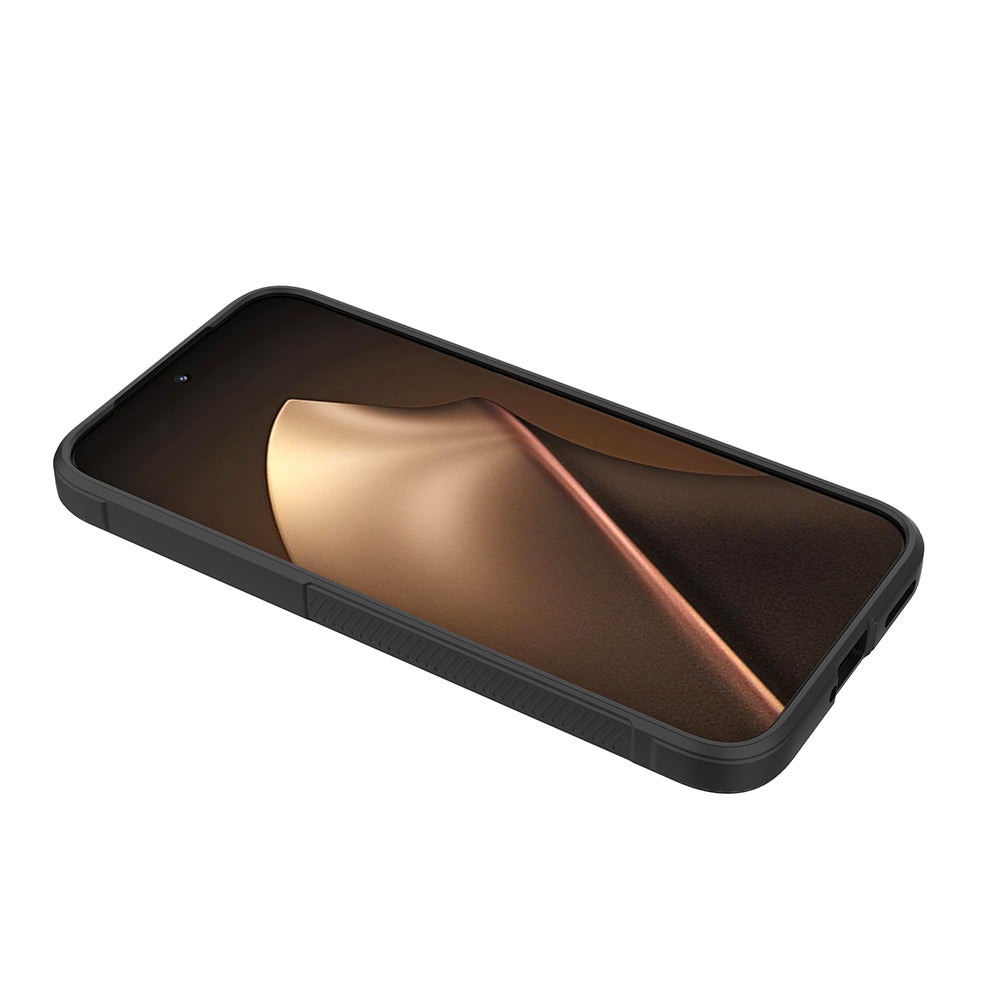 Xiaomi 15T Pro Kılıf Esnek TPU Oyuklu Arka Yüzey Tasarımlı Zore Etnik Silikon Kapak Siyah