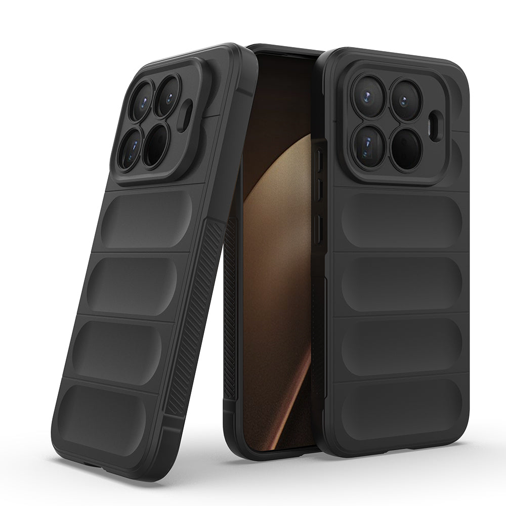 Xiaomi 15T Pro Kılıf Esnek TPU Oyuklu Arka Yüzey Tasarımlı Zore Etnik Silikon Kapak Koyu Yeşil