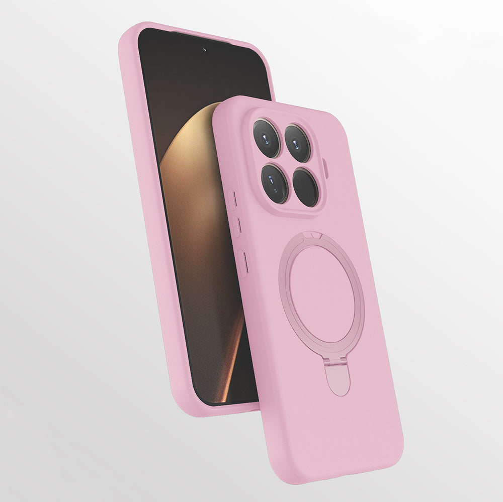 Xiaomi 15T Pro Kılıf M-safe Şarj Özellikli Standlı Zore Samara Kapak Pembe