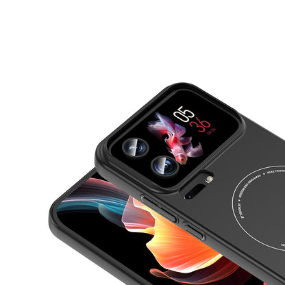 Xiaomi 17 Pro Max Kılıf M-Safe Şarj Özellikli Kamera Korumalı Zore Elio Sert PC Kapak