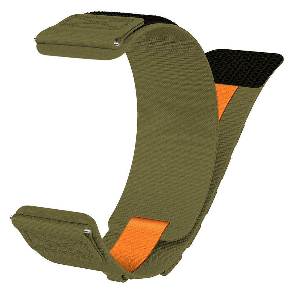 Xiaomi Amazfit Pace Zore KRD-112 22mm Orbital Örgülü Halat Tasarımlı Naylon Kumaş Hasır Kordon Gri