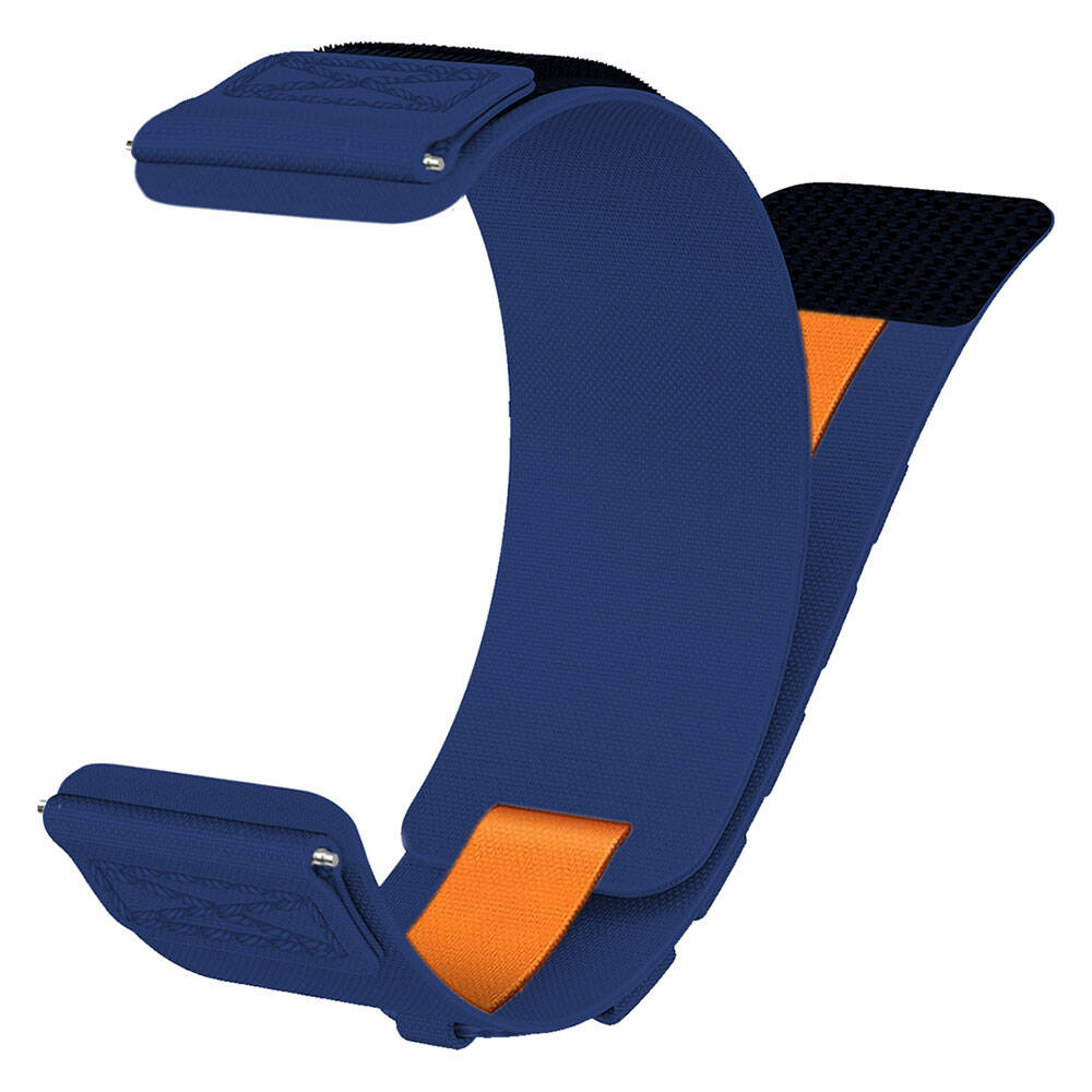 Xiaomi Amazfit Pace Zore KRD-112 22mm Orbital Örgülü Halat Tasarımlı Naylon Kumaş Hasır Kordon Siyah