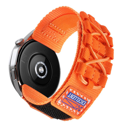 Xiaomi Amazfit Pace Zore KRD-112 22mm Orbital Örgülü Halat Tasarımlı Naylon Kumaş Hasır Kordon Mavi