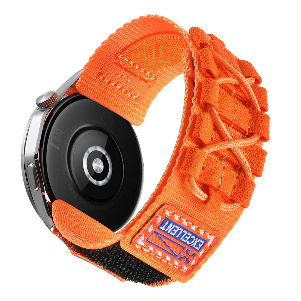 Xiaomi Amazfit Pace Zore KRD-112 22mm Orbital Örgülü Halat Tasarımlı Naylon Kumaş Hasır Kordon Gri