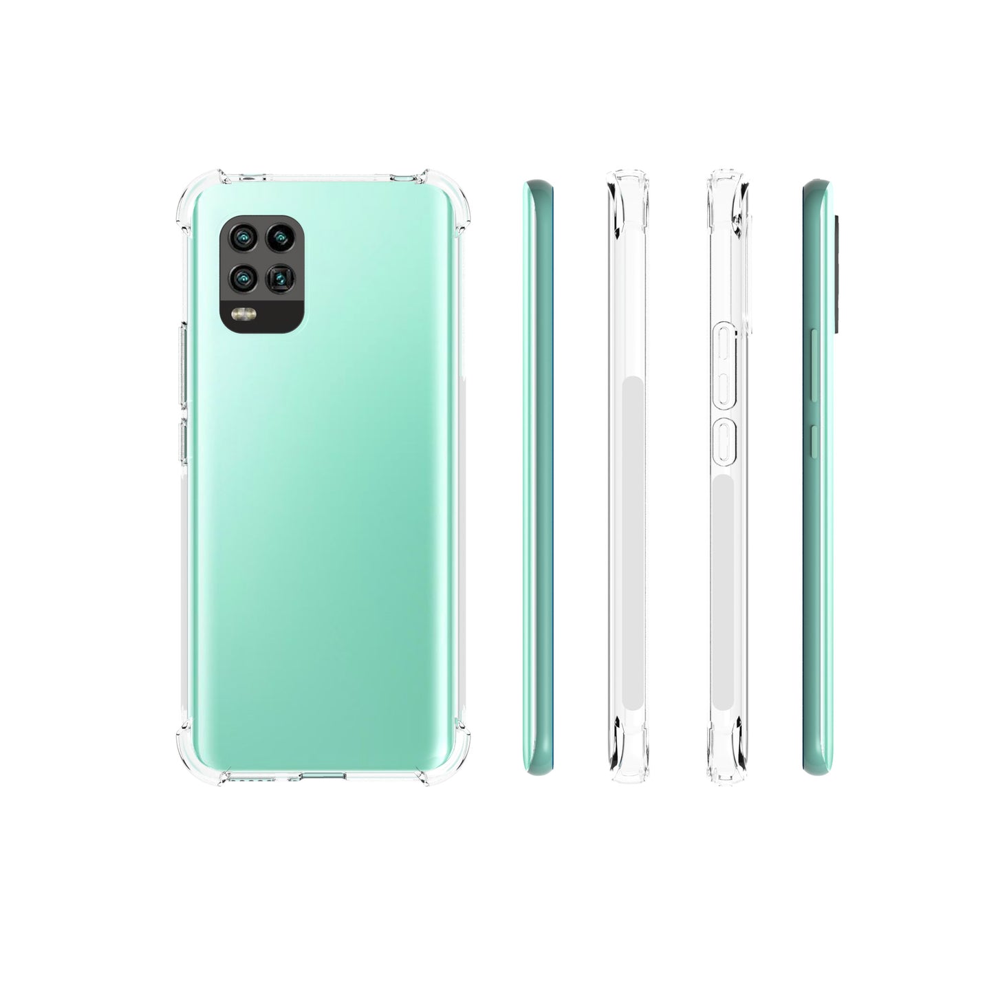 Xiaomi Mi 10 Lite Kılıf Zore Nitro Anti Shock Silikon Renksiz