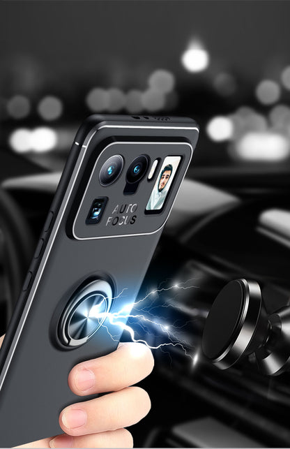 Xiaomi Mi 11 Ultra Kılıf Zore Ravel Silikon Kapak Siyah-Mavi