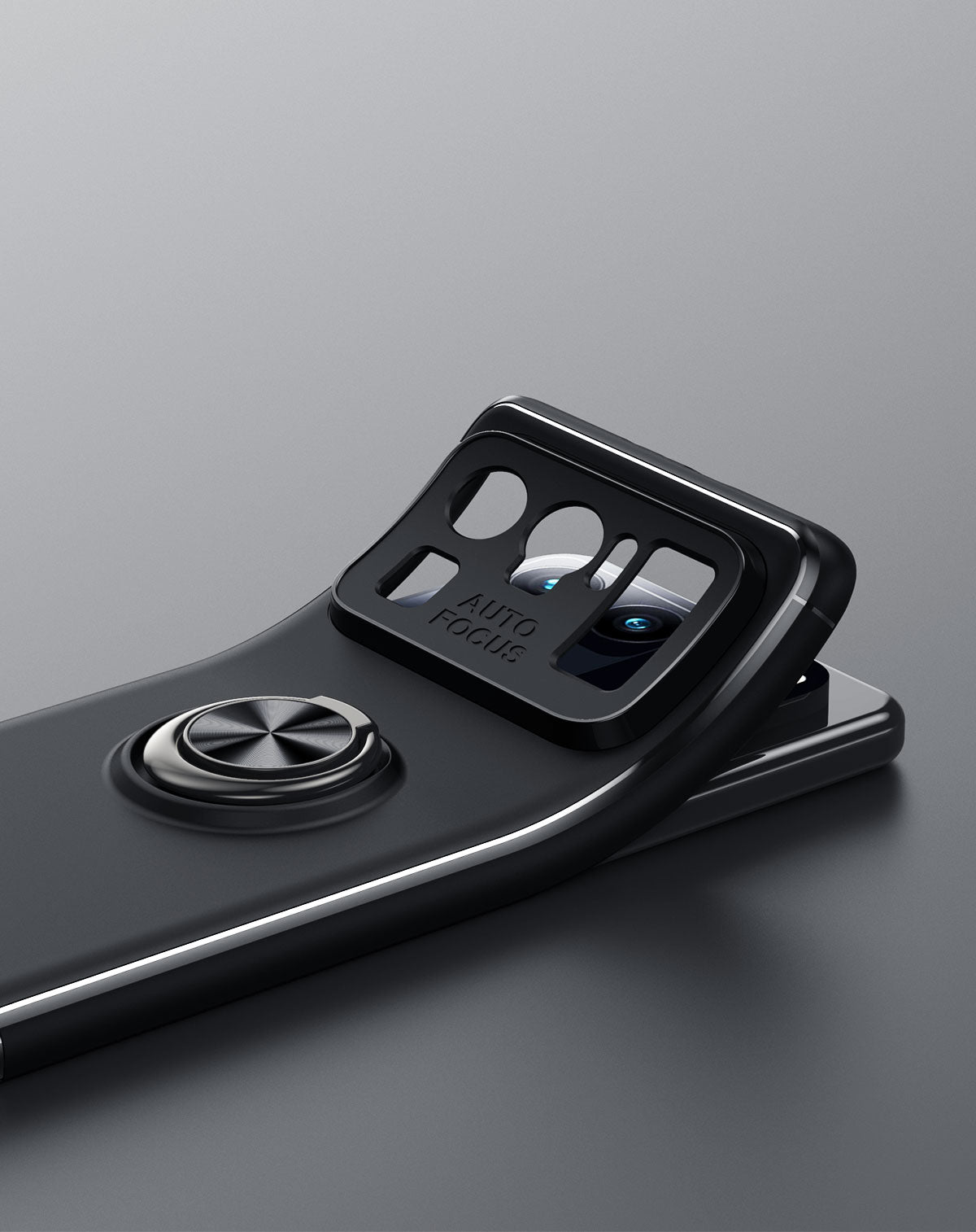 Xiaomi Mi 11 Ultra Kılıf Zore Ravel Silikon Kapak Siyah-Mavi