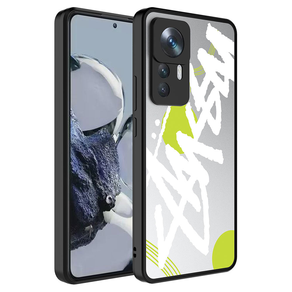 Xiaomi Mi 12T Kılıf Aynalı Desenli Kamera Korumalı Parlak Zore Mirror Kapak Yazı