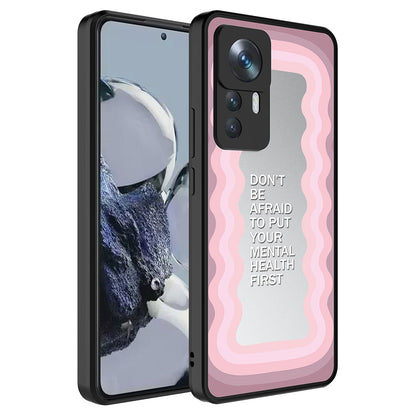 Xiaomi Mi 12T Kılıf Aynalı Desenli Kamera Korumalı Parlak Zore Mirror Kapak Ayna