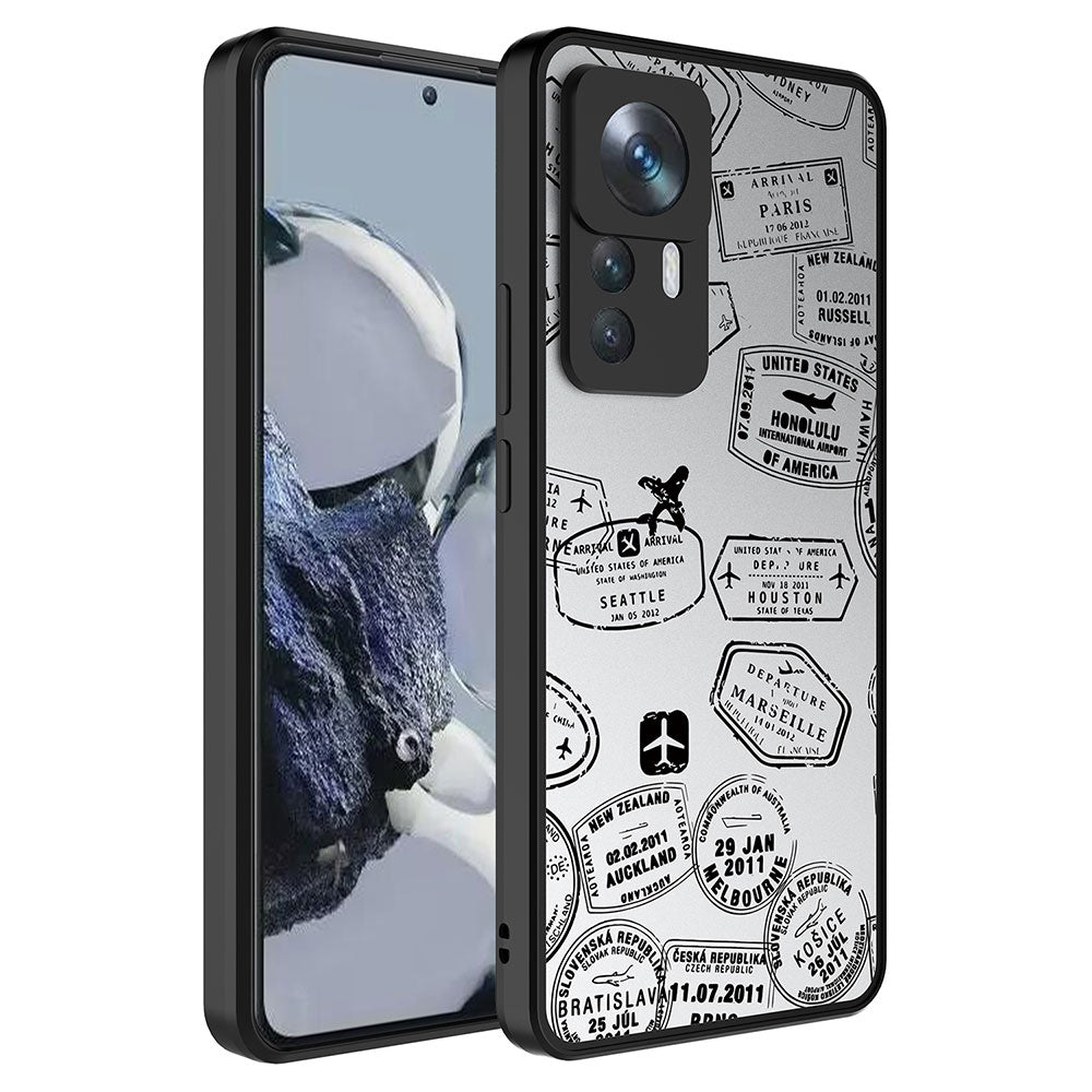 Xiaomi Mi 12T Pro Kılıf Aynalı Desenli Kamera Korumalı Parlak Zore Mirror Kapak Seyahat