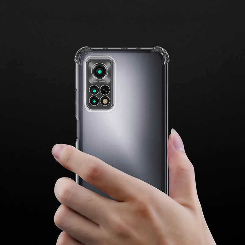 Xiaomi Mi 12T Pro Kılıf Zore Kamera Korumalı Nitro Anti Shock Silikon Renksiz
